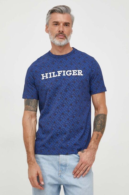 

Хлопковая футболка Tommy Hilfiger, темно-синий