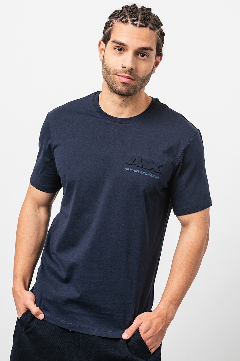 

Футболка с тисненым логотипом Armani Exchange, синий