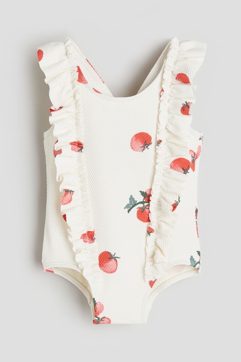 

Купальник с воланами H&M, бежевый