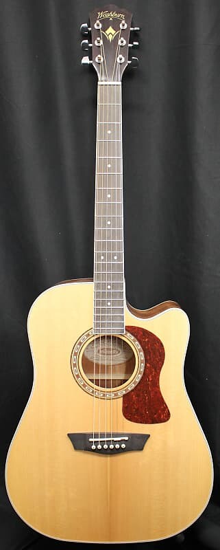 

Акустическая гитара Washburn Heritage HD-10SCE Dreadnought Acoustic-Electric Guitar Natural