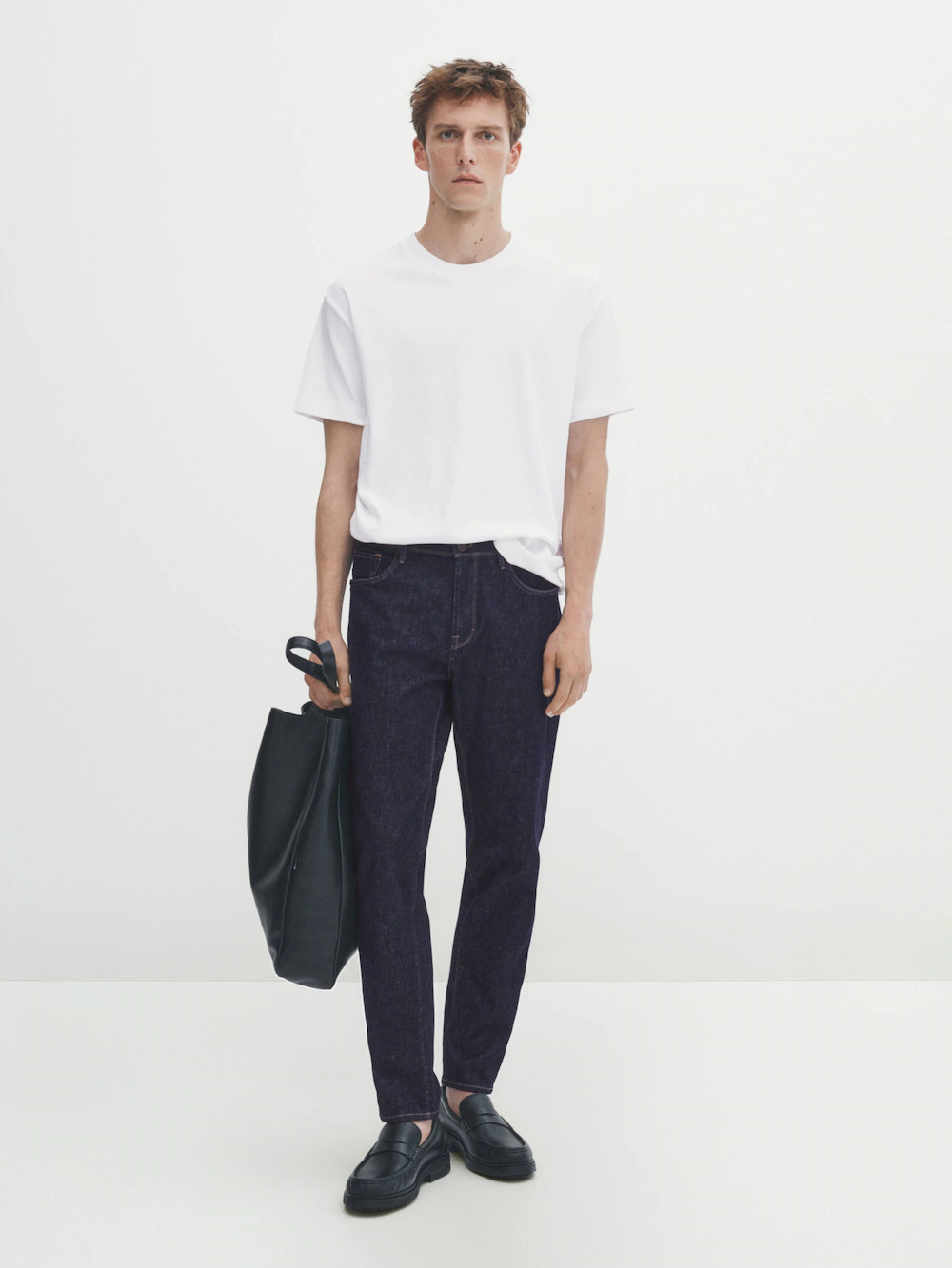 

Зауженные джинсы с полоском Massimo Dutti, индиго