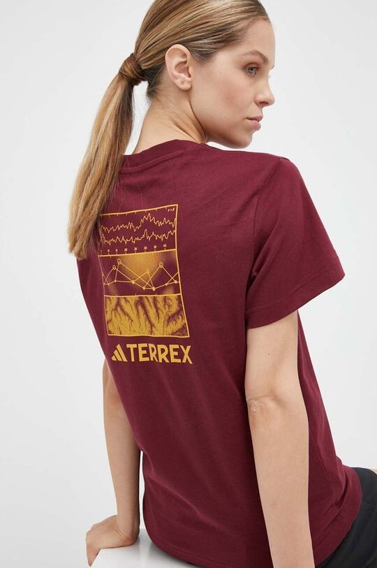 

Футболка Graphic Altitude adidas, бордовый, Красный