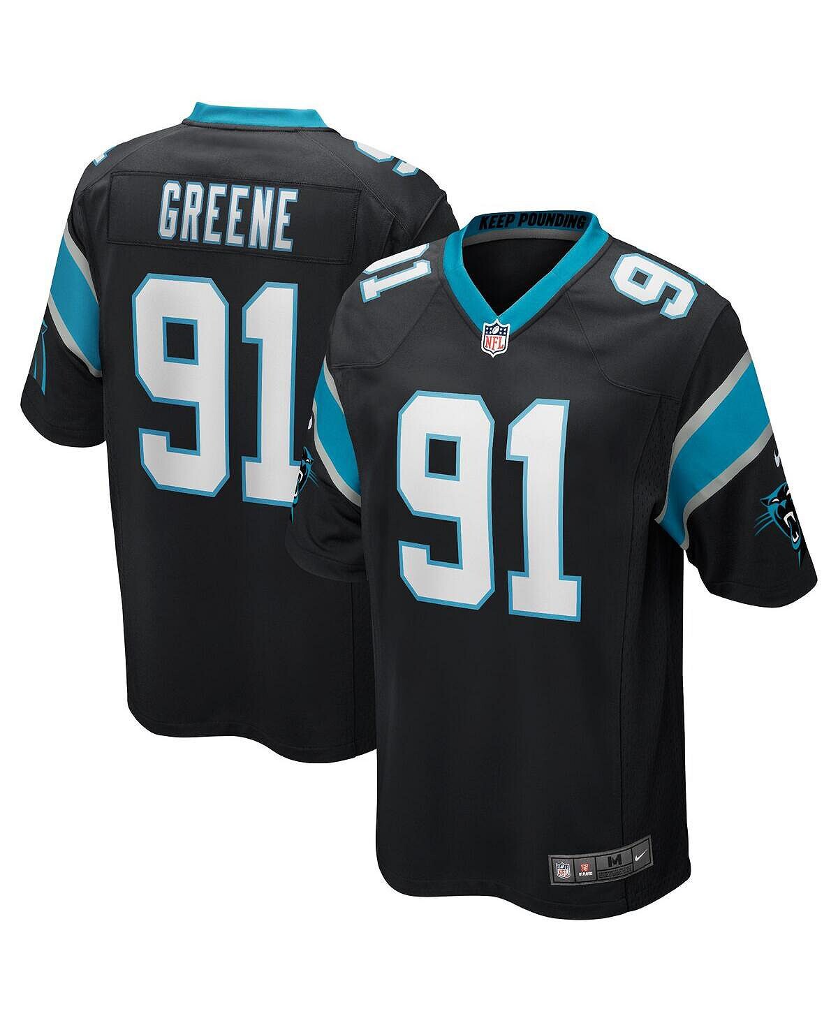 

Мужская футболка Кевина Грина Black Carolina Panthers Game для пенсионера Nike