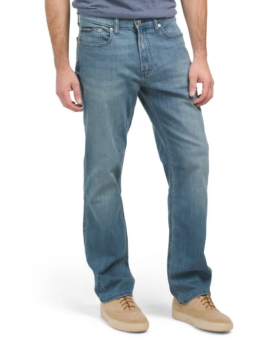 

Прямые джинсы с прорезями Calvin Klein Jeans, синий