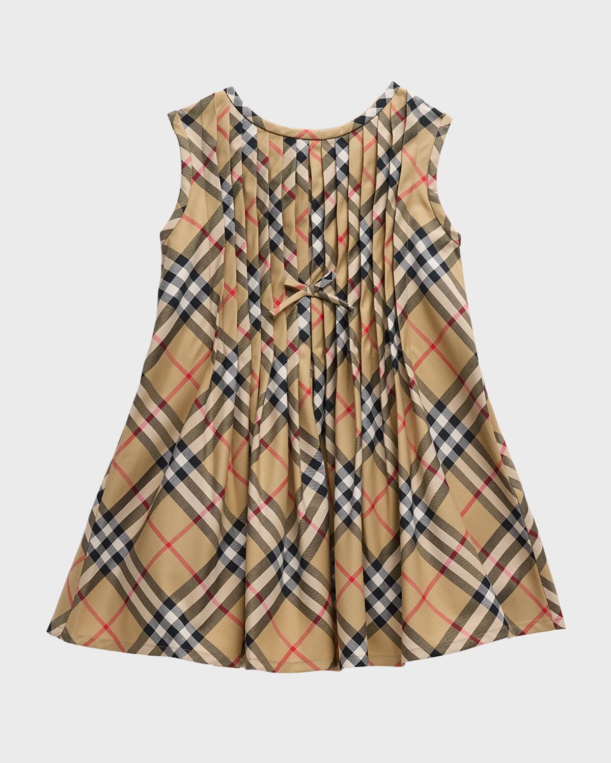 

Платье с защипами в клетку Hettie для девочек, размер 6M-2 Burberry, цвет Archive Beige Check