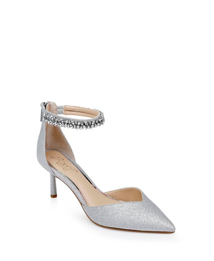 

Женские вечерние туфли Maya Jewel Badgley Mischka, серебро