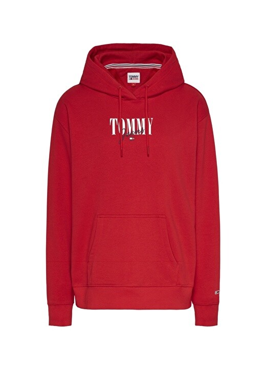 

Красная женская толстовка с воротником с капюшоном Tommy Jeans, Красный