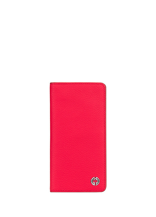 Мужской кожаный кошелек континентального красного цвета Cachee Concept
