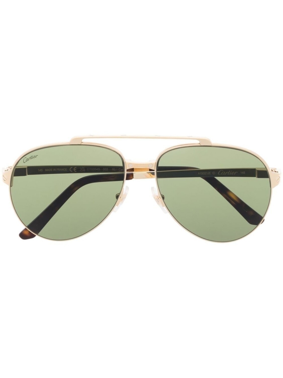 

Cartier Eyewear солнцезащитные очки-пилоты, золотистый
