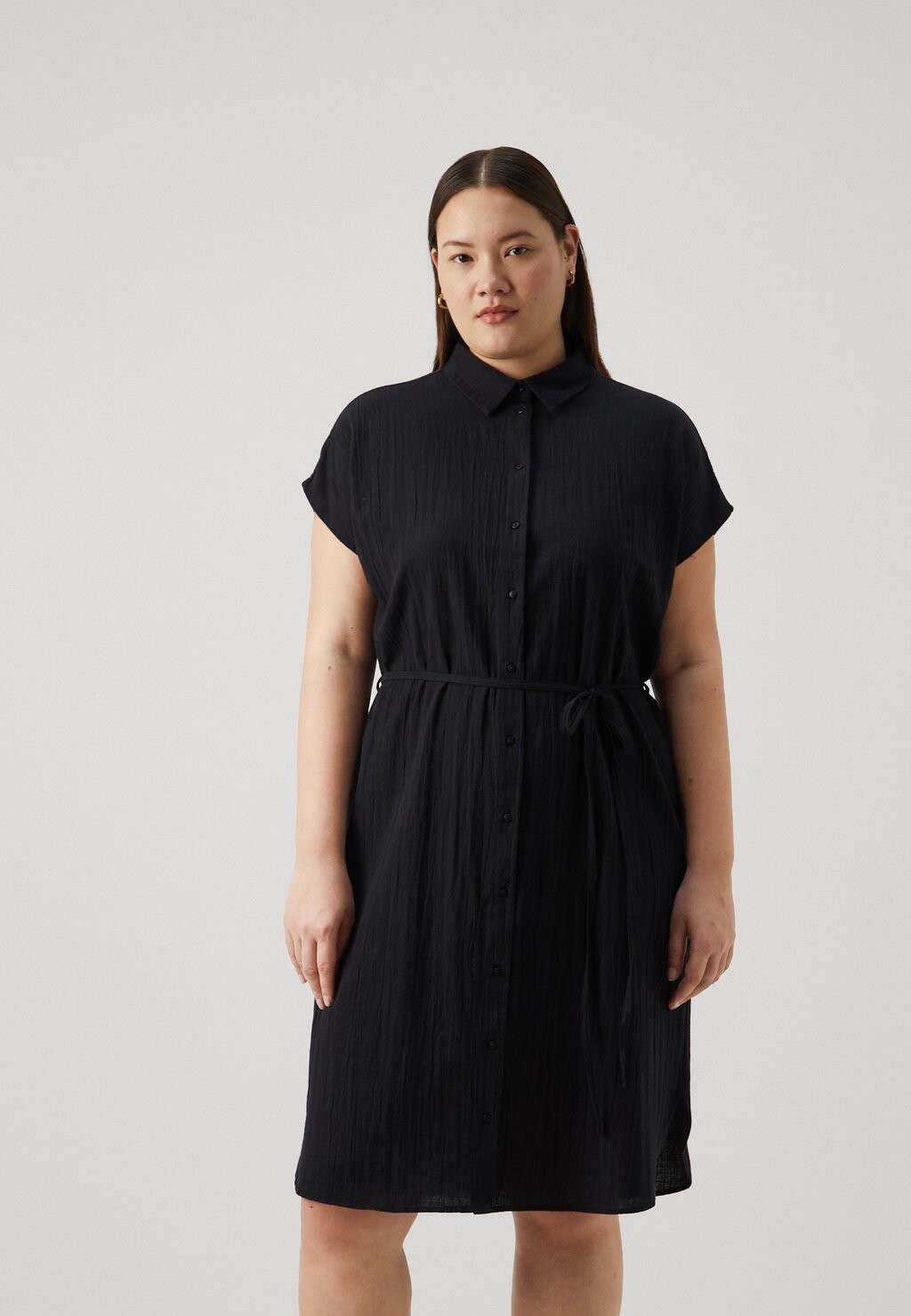 

Платье-рубашка Cartizana Midi Shirt Dress Only, черное