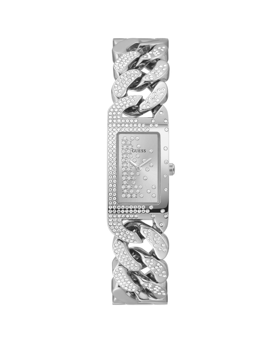 Женские часы Starlight GW0298L1 из стали и серебра с ремешком Guess, серебро женские часы со стразами золотые женские наручные часы роскошные брендовые женские часы с ремешком женские часы подарок для подружек