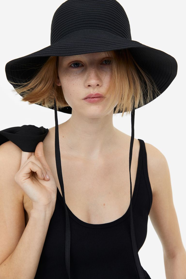 Шляпа от солнца с завязками H&M персонализированная широкополая фетровая шляпа портативная дышащая унисекс шляпа женская шляпа ковбойская шляпа