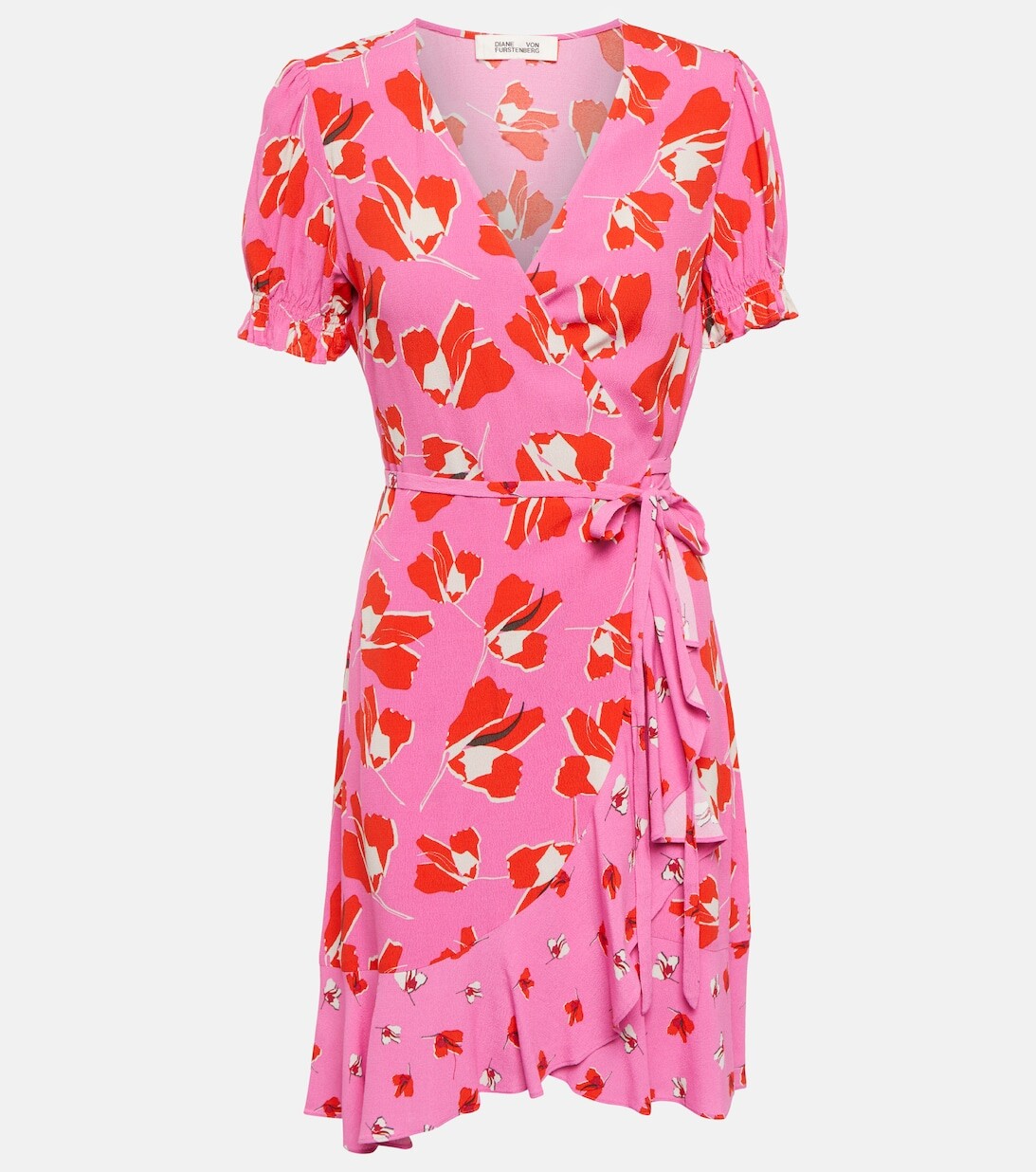 

Мини-платье Emilia с запахом и принтом DIANE VON FURSTENBERG, разноцветный