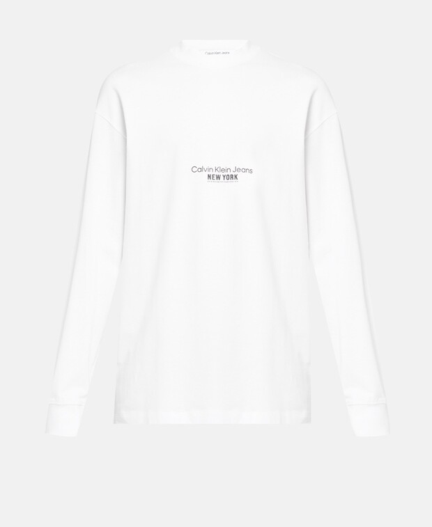 

Топ с длинными рукавами Calvin Klein Jeans, белый