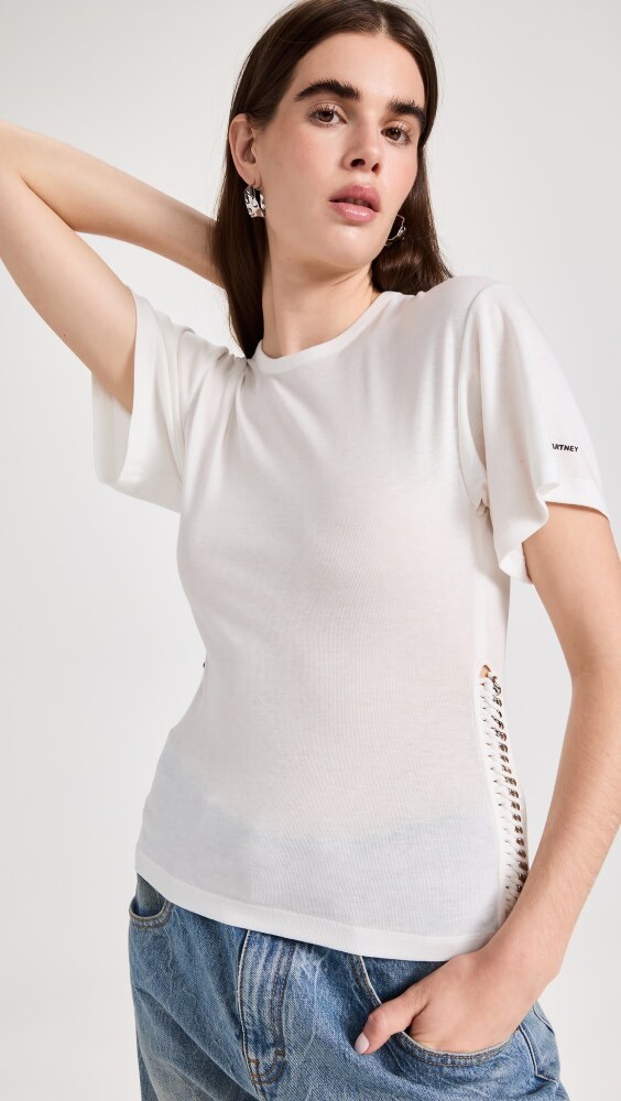 

Рубашка Stella McCartney Falabella Chain Jersey T, натуральный