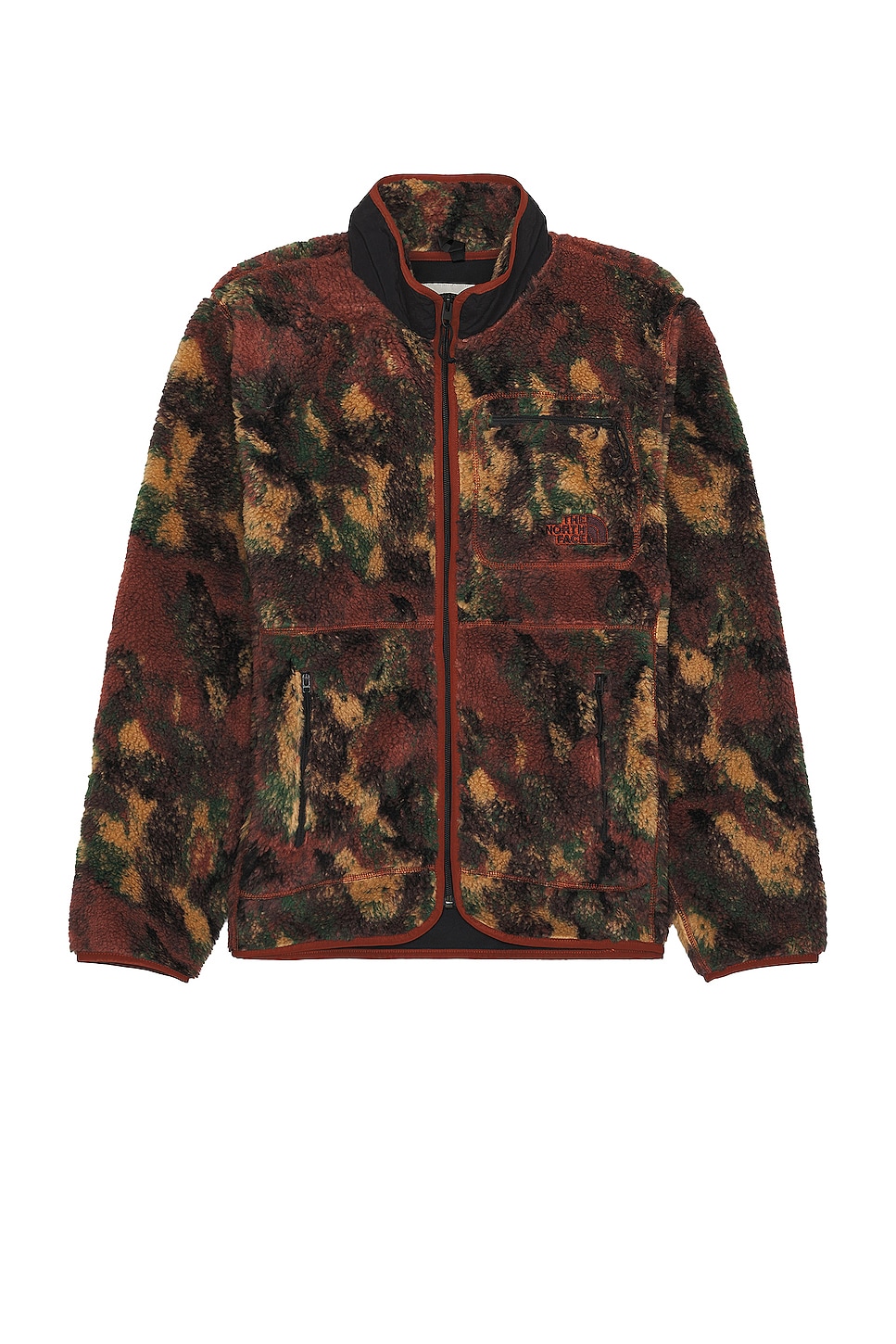 Куртка The North Face Extreme Pile Full Zip, цвет Brandy Brown Evolved Texture Print