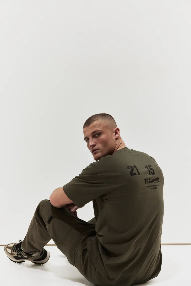 

Брюки-карго drymove из хлопка H&M, зеленый