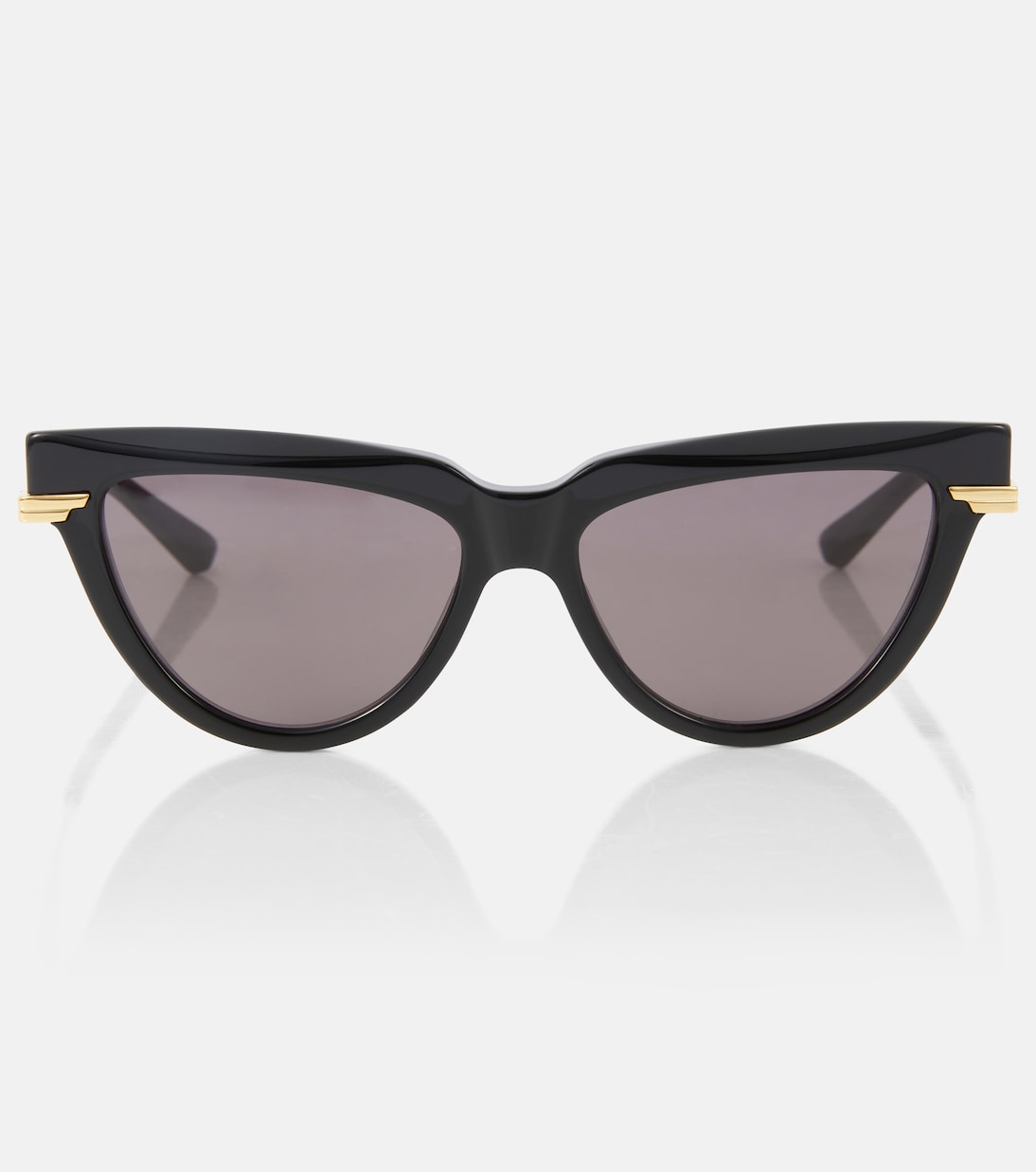 Солнцезащитные очки «кошачий глаз» Bottega Veneta, черный солнцезащитные очки кошачий глаз bottega veneta розовые