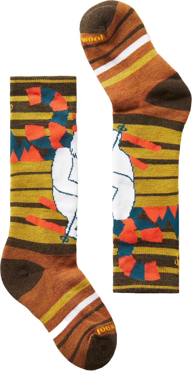 Детские носки Smartwool для зимних видов спорта с полной подушкой и рисунком йети поверх икры