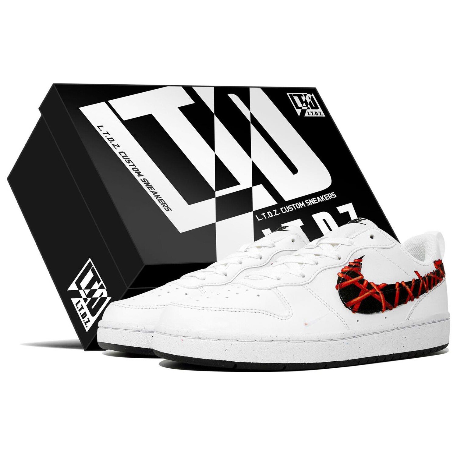 

Кроссовки Nike Court Borough Skateboarding Shoes Women's Low-top Orange, белый