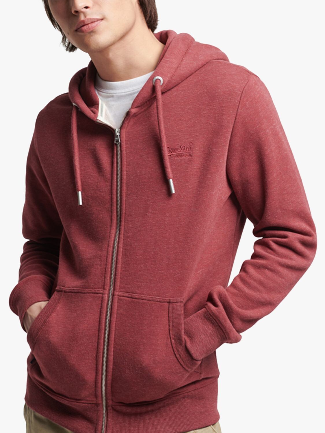 

Толстовка на молнии с логотипом Vintage Superdry, ревень марл