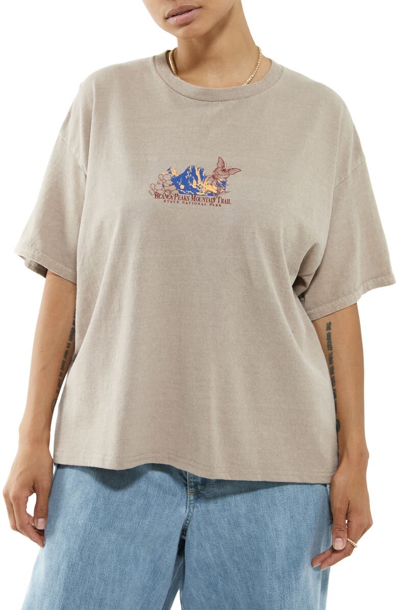 

Футболка оверсайз с рисунком Blanca Peaks BDG URBAN OUTFITTERS, светло-коричневый