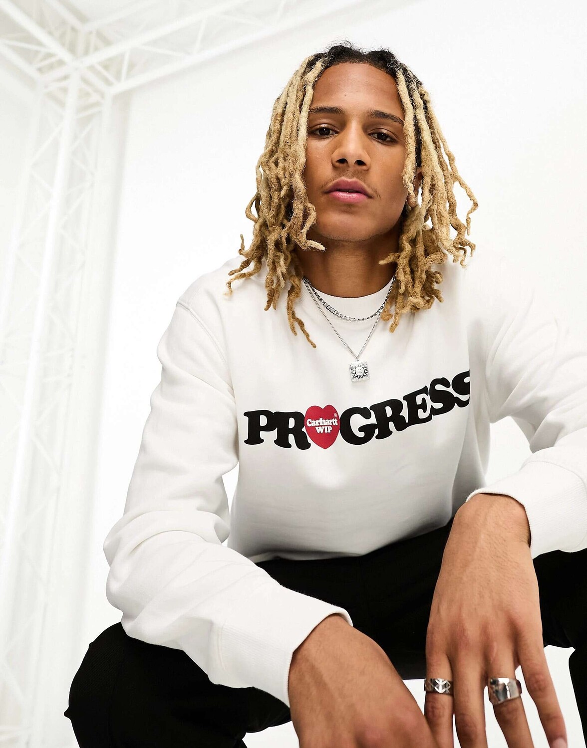 

Белая толстовка Carhartt WIP I heart Progress, Белый