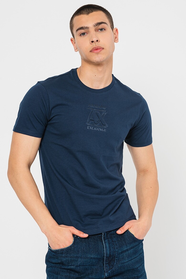 

Футболка с тисненым логотипом Armani Exchange, синий