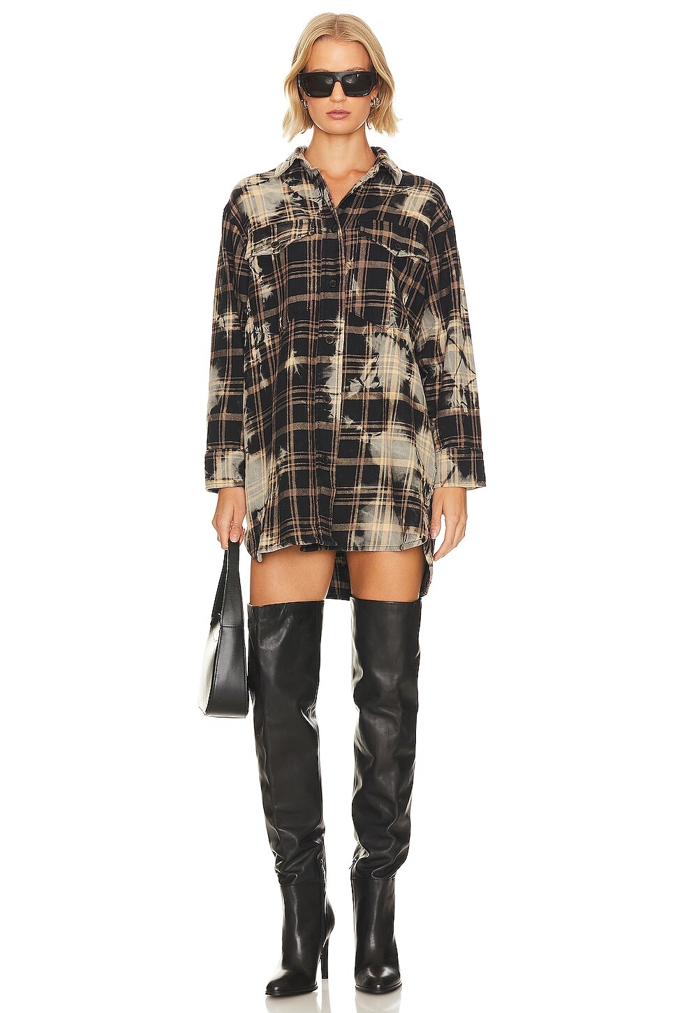 

Платье ALLSAINTS Lily Check Shacket, цвет Bleach Multi