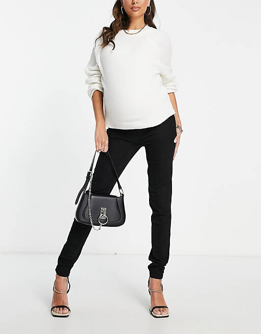 

Черные узкие джеггинсы Mamalicious Maternity