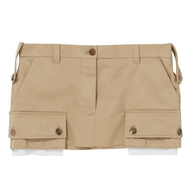 

Юбка Miu Miu Chino 'Corda', кремовый