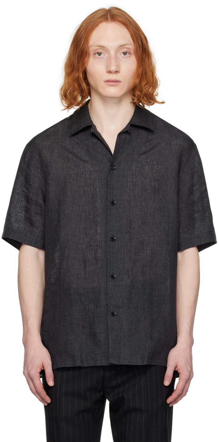 

Серая рубашка с теннисным хвостом Brioni