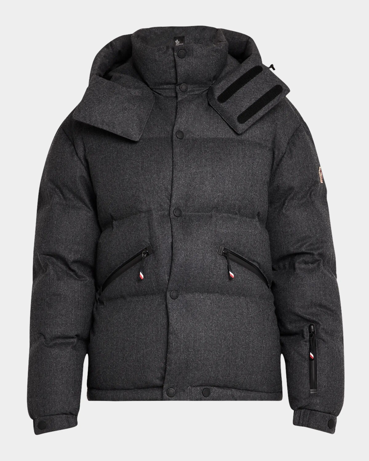 

Мужская фланелевая куртка крун-пух Moncler Grenoble, серый