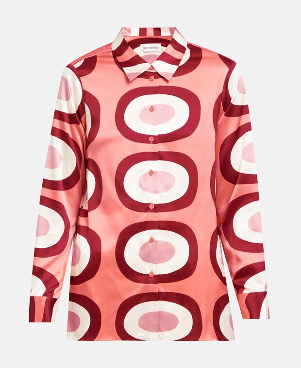 

Шелковая блузка Marimekko, розовый