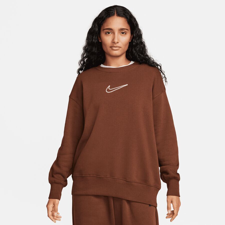 

Толстовка Sportswear Phoenix Fleece Oversized Crew Sweatshirt NIKE, цвет cacao wow