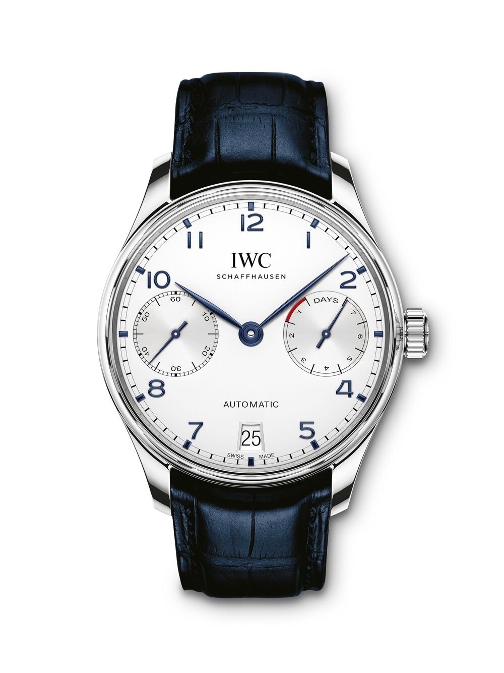 

Часы Portugieser из нержавеющей стали и ремешка из кожи аллигатора IWC Schaffhausen