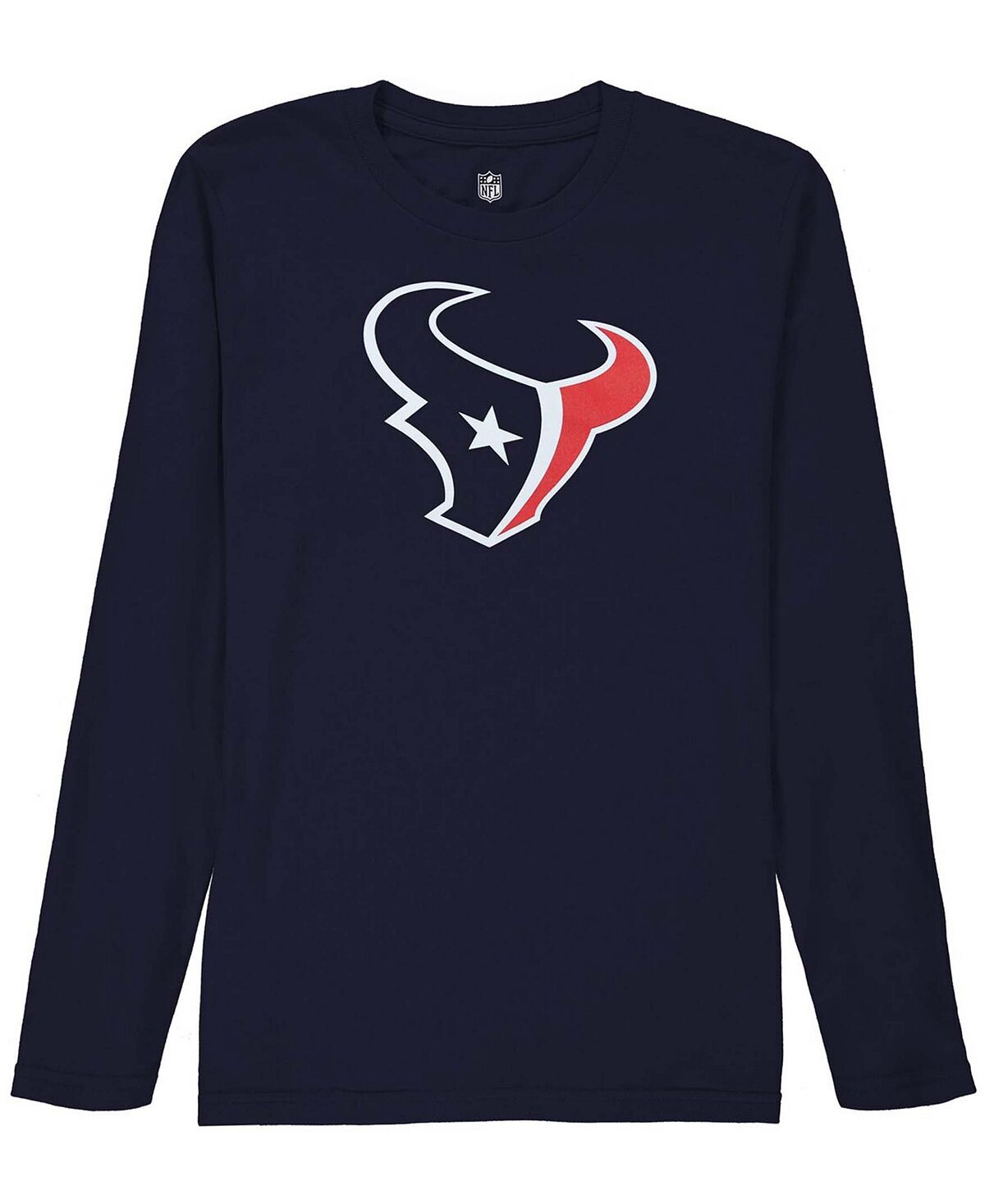 

Темно-синяя футболка с длинным рукавом и логотипом команды Big Boys Houston Texans Team Outerstuff
