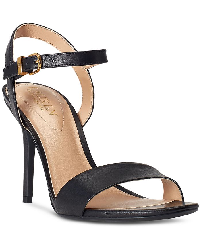 цена Женские классические сандалии Gwen с ремешком на щиколотке Lauren Ralph Lauren, черный