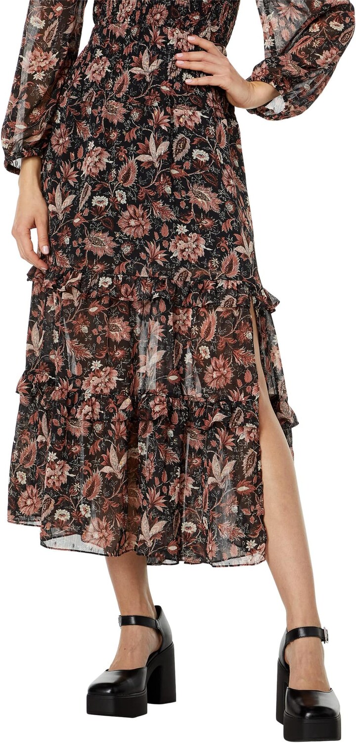 

Юбка Tier Ruffle Smocked Midi Madewell, цвет True Black
