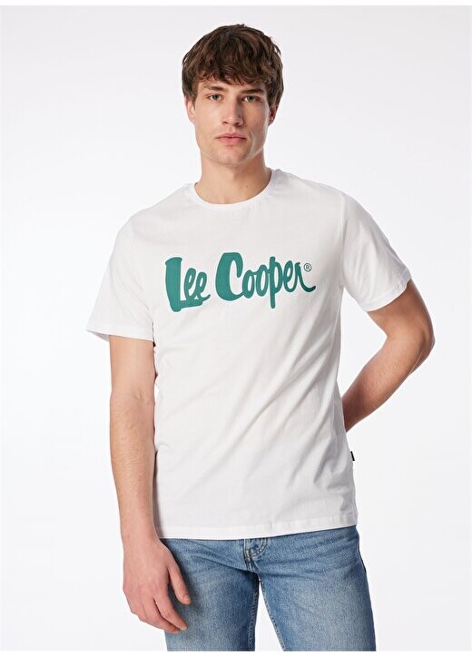 

Белая мужская футболка с круглым воротником 242 LCM 242017 LONDONLOGO WHITE-Y Lee Cooper, белый