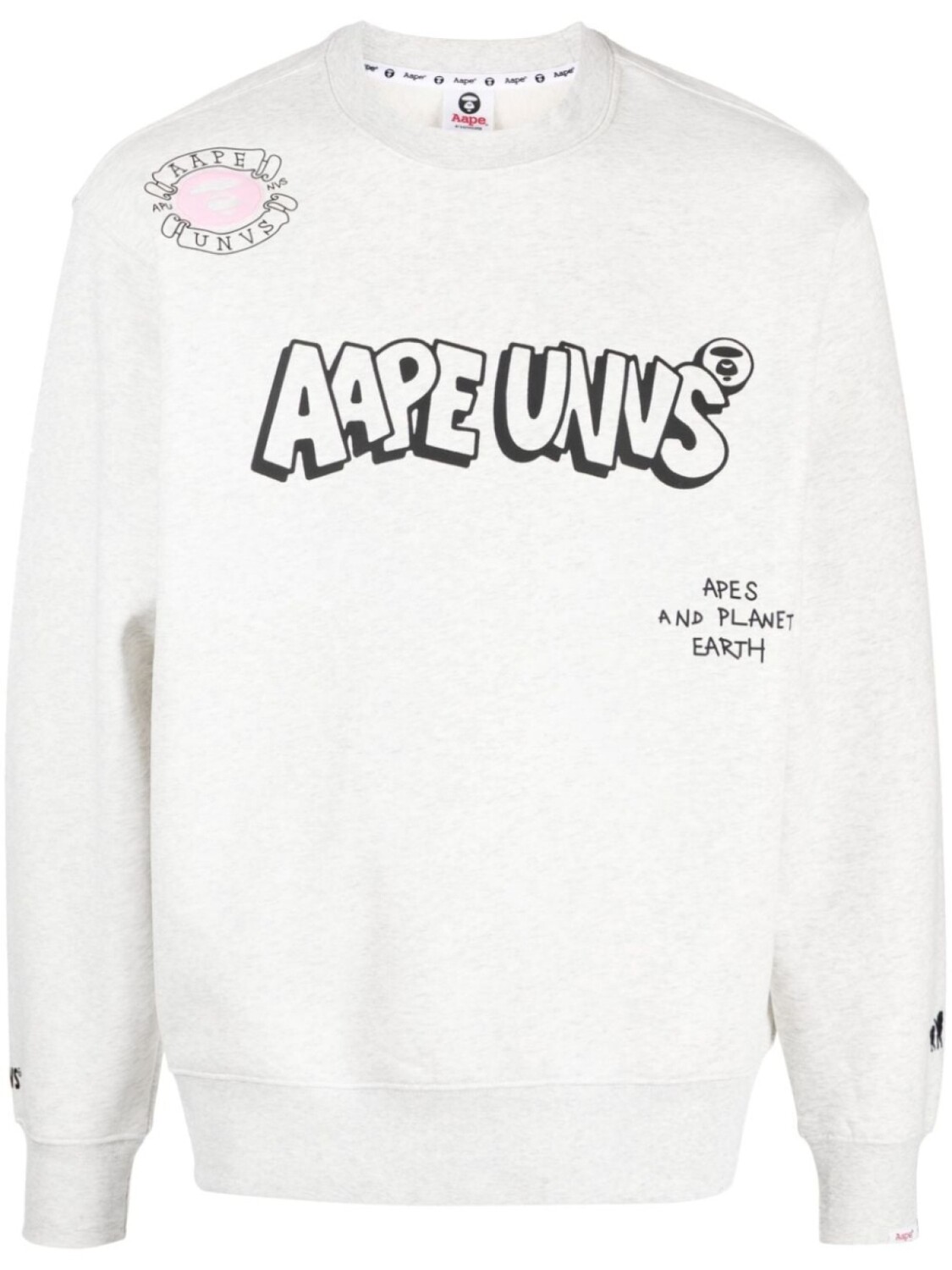 

Толстовка с круглым вырезом с логотипом AAPE BY *A BATHING APE, серый