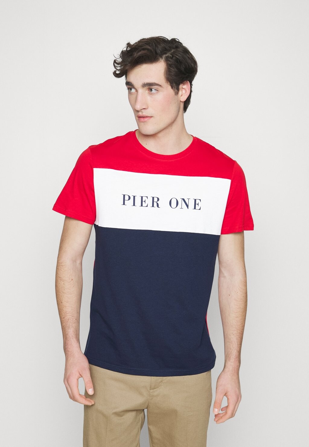 

Футболка с принтом Pier One, темно-синий