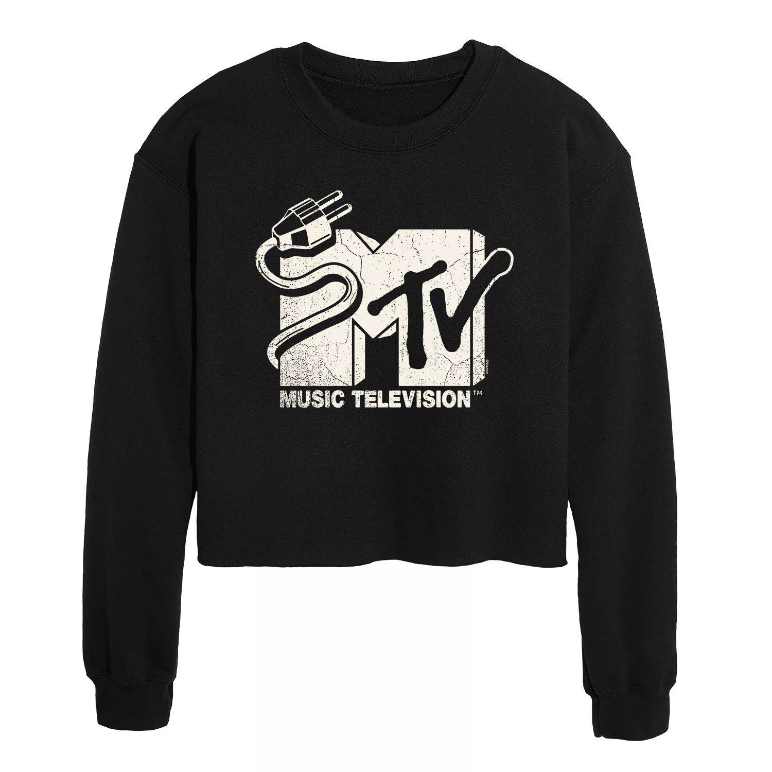 

Укороченный свитшот с логотипом MTV Unplugged для юниоров Licensed Character, черный