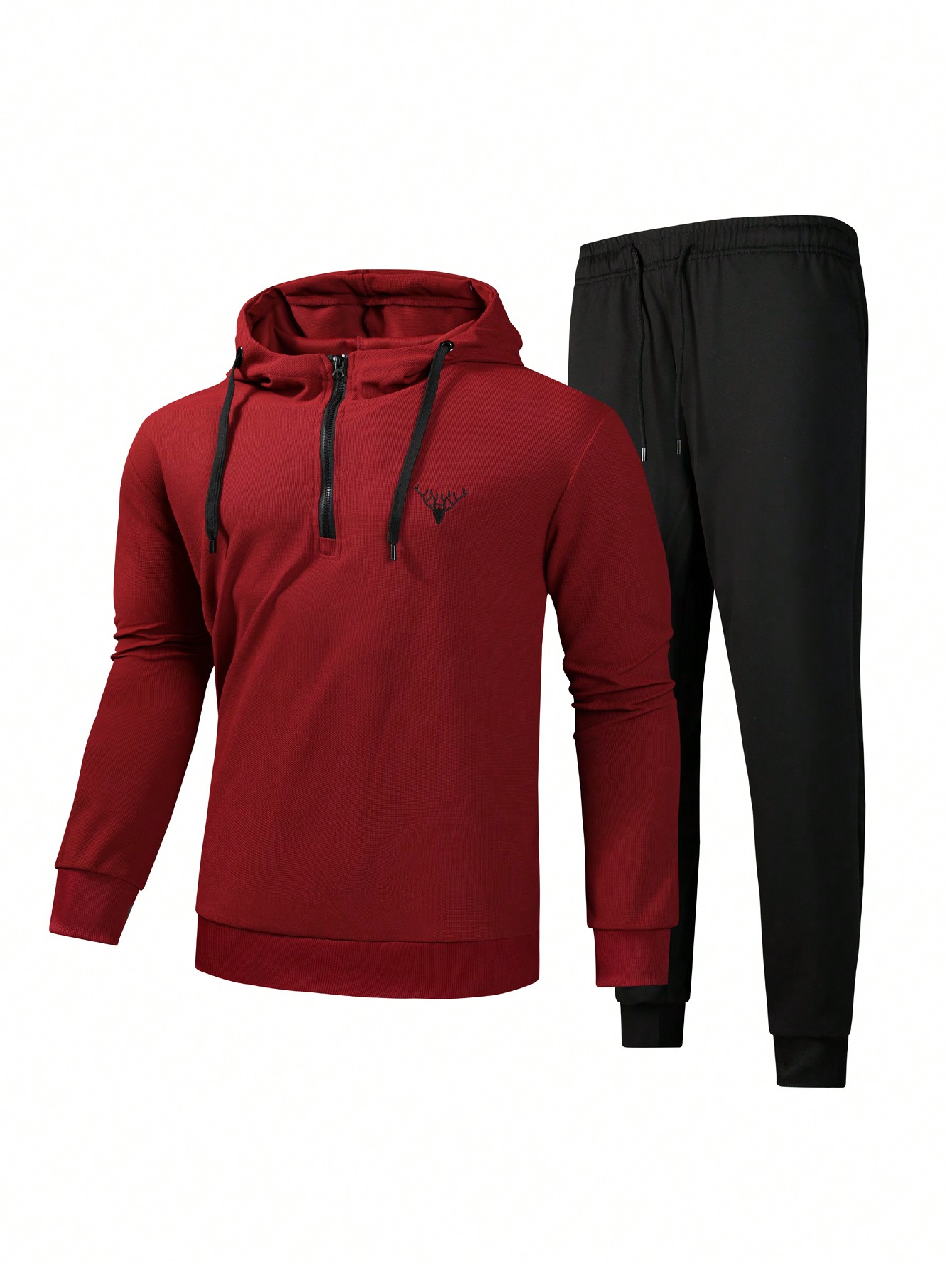 Новый весенне-осенний спортивный костюм для бега и фитнеса для мужчин, красный