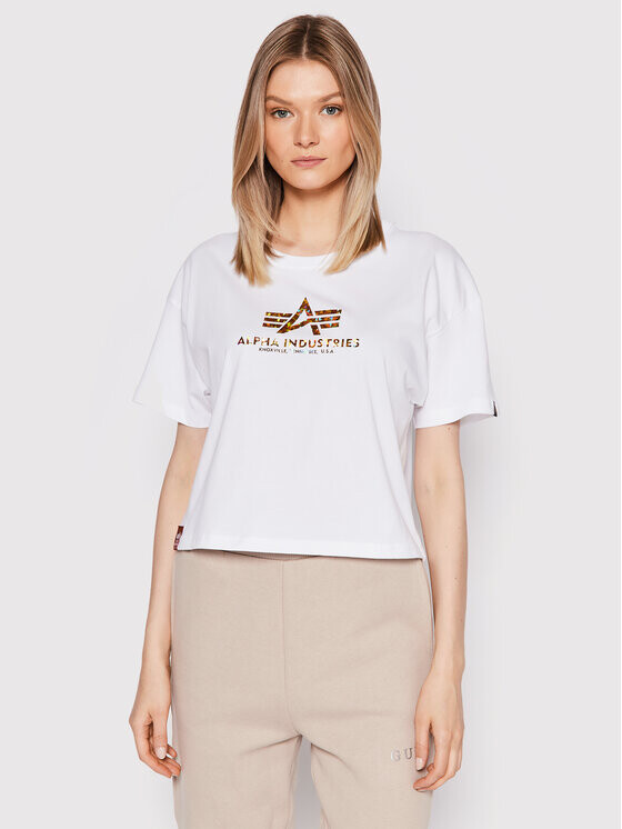 

Футболка свободного кроя Alpha Industries, белый