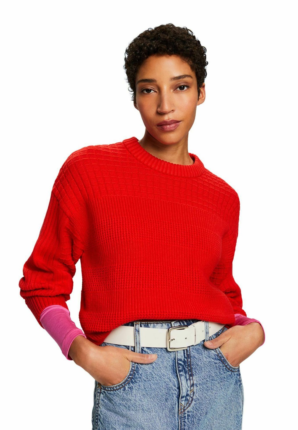 Вязаный свитер Esprit, цвет red