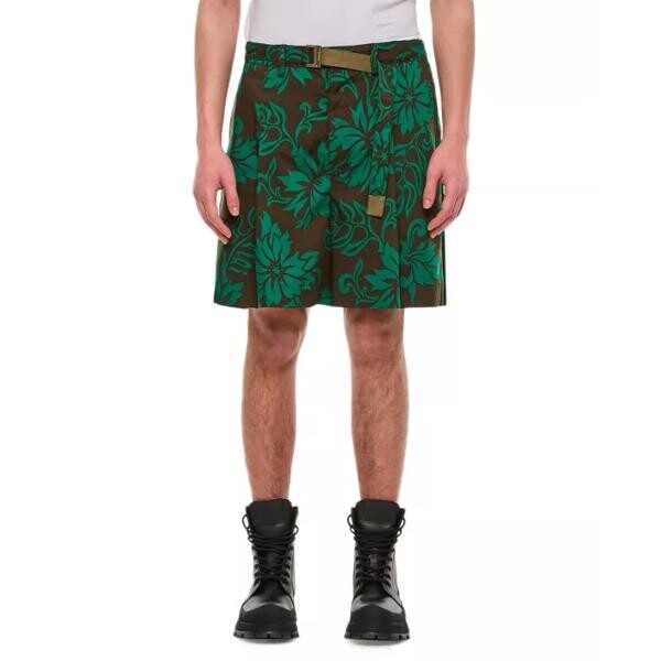 

Шорты floral print shorts Sacai, зеленый
