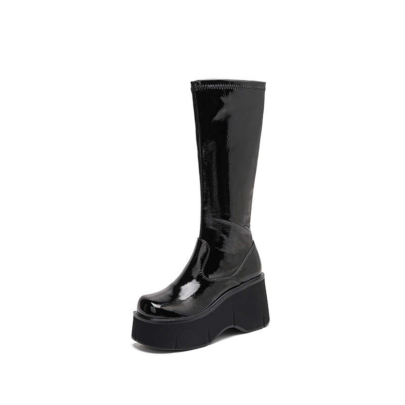 

Сапоги женские Amazing Cure, цвет Black patent leather small tube cuff