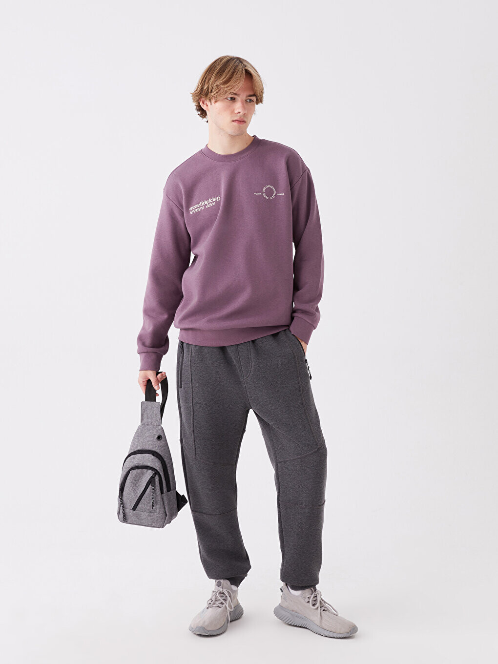 

Мужские спортивные штаны для бега стандартного кроя LCW Casual, серый меланж