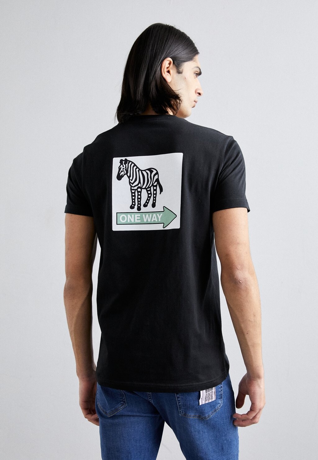 

Футболка с принтом MENS SLIM FIT ONE WAY ZEBRA PS Paul Smith, цвет blacks